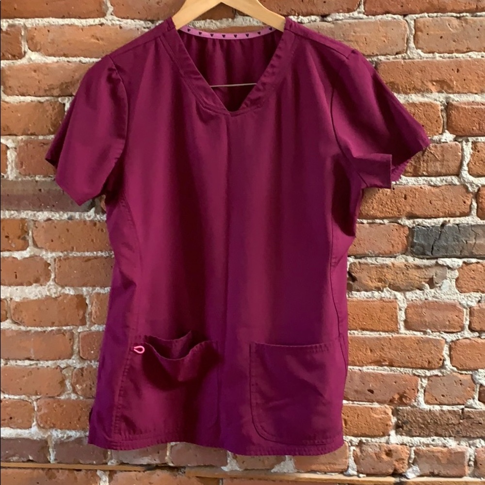 HeartSoul Women's Scrub Top in Rich Purple